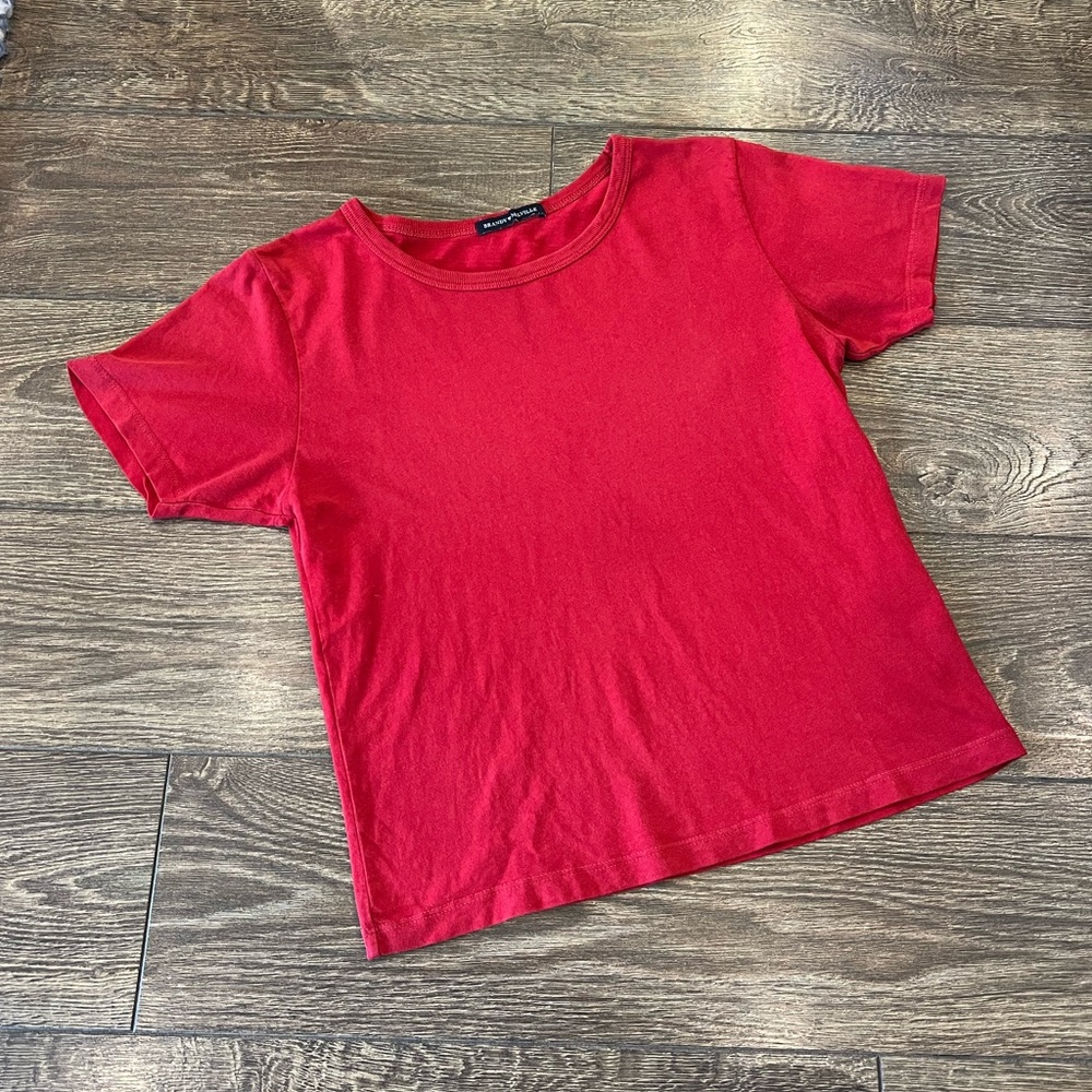 Brandy Melville Red Short Sleeve T-Shirt